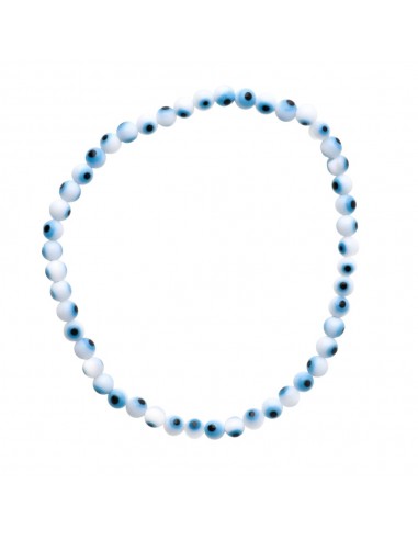 Pulseira Olho Turco Branco 4mm