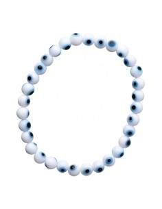 Pulseira Olho Turco Branco 6mm 2