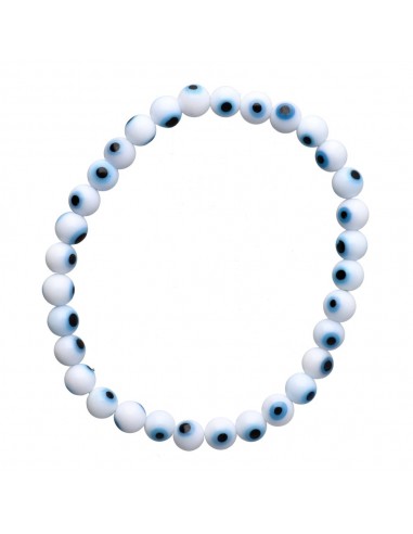 Pulseira Olho Turco Branco 6mm