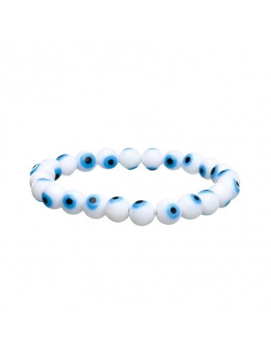 Pulsera de Ojo Turco Blanco 8mm