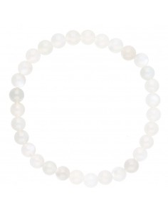 Bracelet d'Adularia blanc 6mm 2