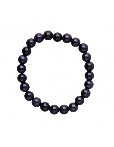 Pulseira de pedra dourada azul 8mm