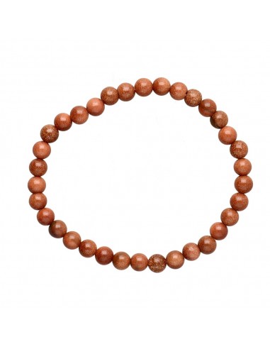 Pulseira de pedra dourada 6mm