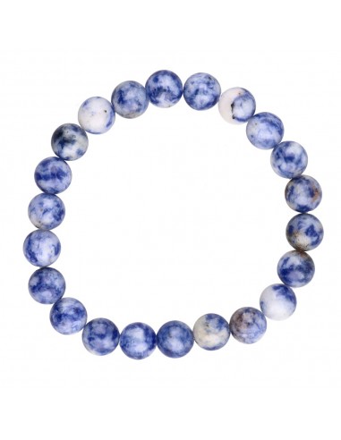 Pulseira de jaspe com manchas azuis 8mm