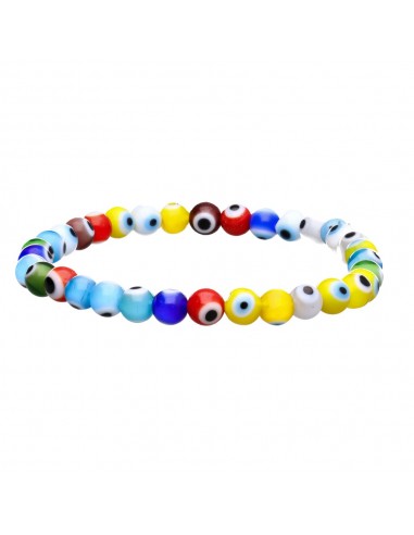 Pulseira olho turco 6mm multicolorida