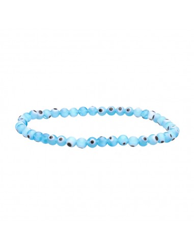 Pulsera de Ojo Turco Azul Claro 4mm