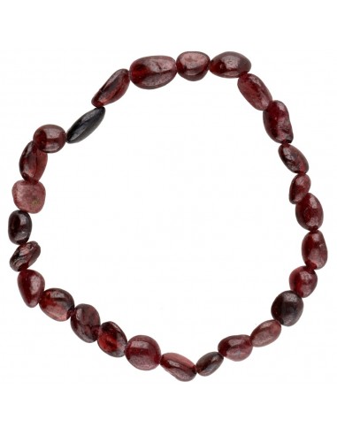 Garnet Rhodium Plated Bracelet