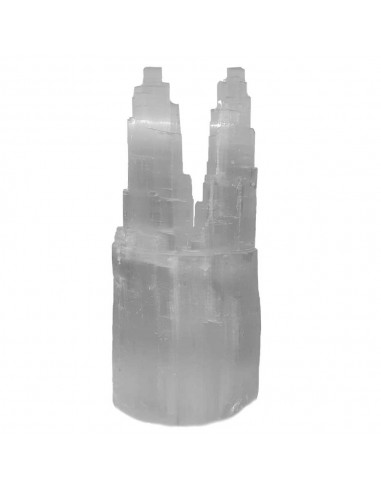 Candeeiro duplo de selenite grande