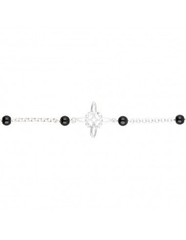 Bracelet nœud de sorcière avec jais...