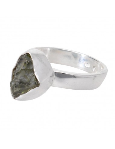 Bague en argent 925 Moldavite (11J)