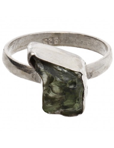 Anel Moldavite em Prata de Lei 925 (2...