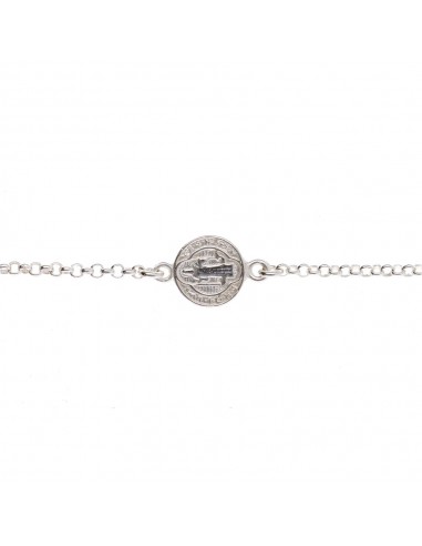 Pulsera de San Benito en Plata de Ley...