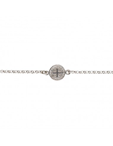 Pulsera de San Benito en Plata de Ley...