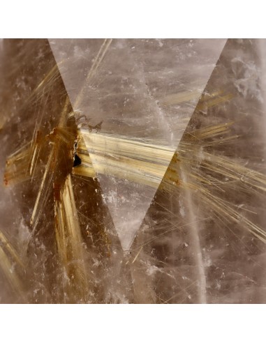 Quartz Rutilé Fumé Poli (CR15)