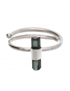 Anel Turmalina Azul em...