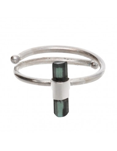 Anel Turmalina Azul em Prata de Lei 925