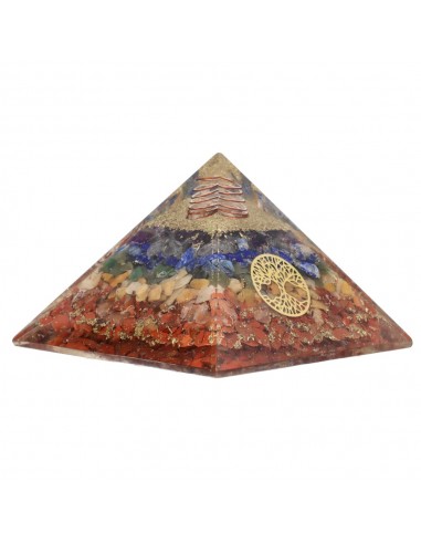 Resin Orgonite Chakra Pyramid with...