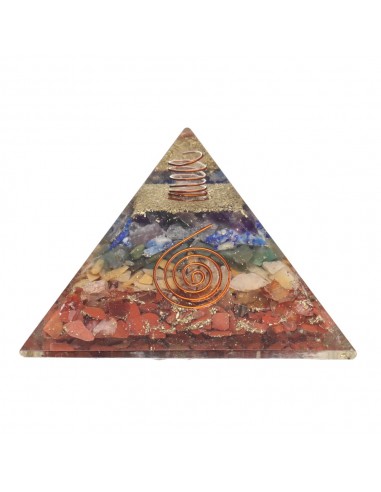 Resin Orgonite Chakra Pyramid with...