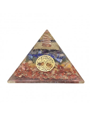 Resin Orgonite Chakra Pyramid with...