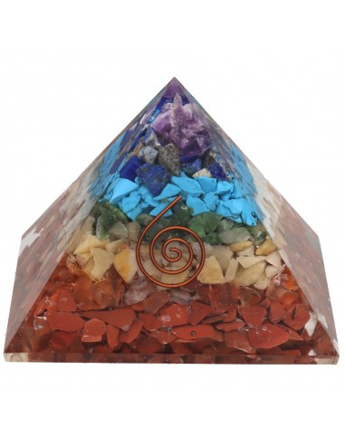 Pyramide de Chakra en résine avec...