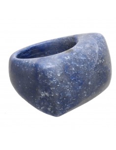 Anillo Grueso de Cuarzo Azul