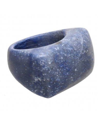 Anillo Grueso de Cuarzo Azul