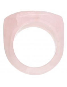 Bague épaisse en quartz rose 2