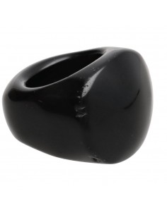 Anillo Grueso de Obsidiana