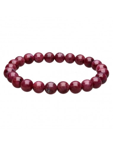 Pulseira de rubi 8mm