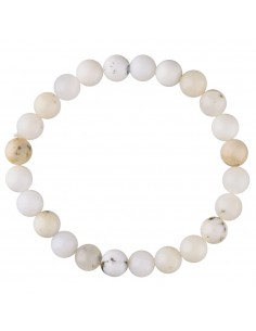 Bracelet d'opale blanche 8mm 2