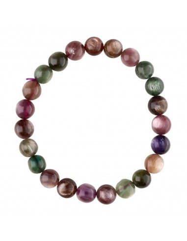 Bracelet de lépidolite multicolore 8mm