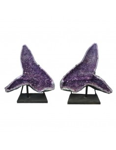 Paire de géodes d'améthyste...