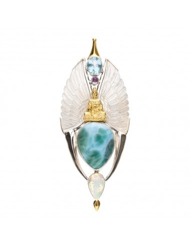 Pendentif Larimar en argent 925 (30J)