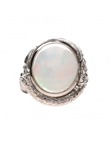 Opal Ring with Diamonds 925 Sterling...