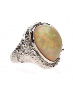 Anel Opala com Diamantes...