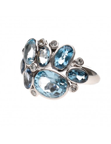 Bague Topaze avec diamants en argent...