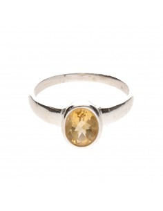 Anel Citrino Aquecido...