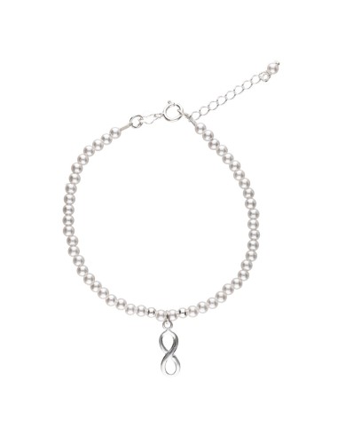 Pulseira de mão infinita em prata...