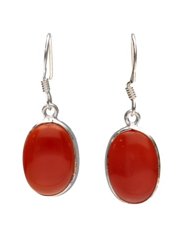 Pendientes Óvalo de Cornalina en...