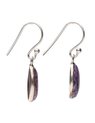 Pendientes Ojo de Charoita en Plata...