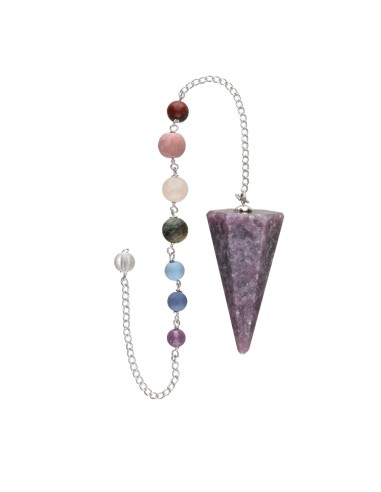 Péndulo Facetado de Lepidolita...