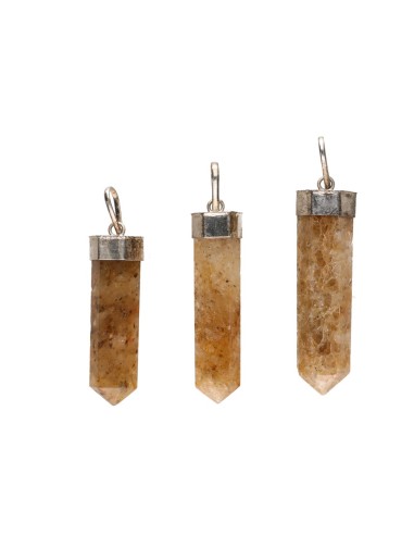 Pingente de ponta hematoide com banho...