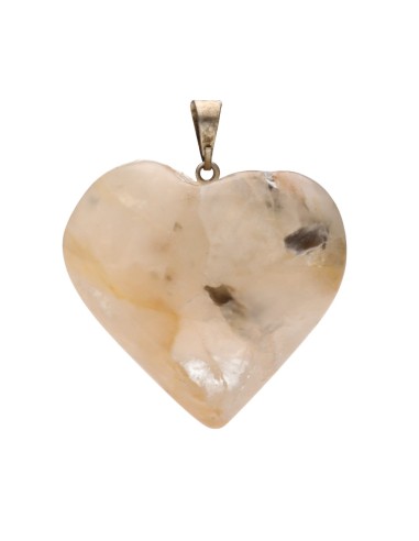 Pendentif doré en forme de coeur de...