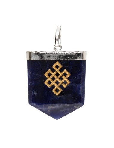 Pendentif nœud infini en sodalite