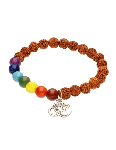 Rudraksha and Chakra Bracelet 8mm