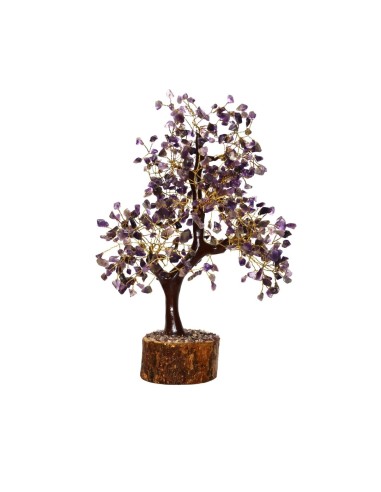Grand arbre en améthyste avec base en...