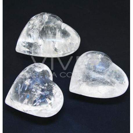 Coração de quartzo esculpido