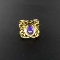 Anel de Bronze com Ametista -9.2-