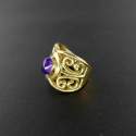 Anillo de Bronce con Amatista -9.2-