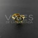 Ring adjustable Bronze Flower with Labradorite -6.2-